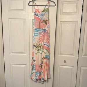 Tropical Print Maxi Dress